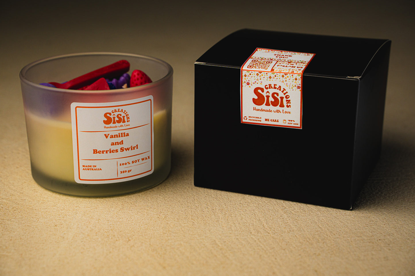 Vanilla and Berries Swirl